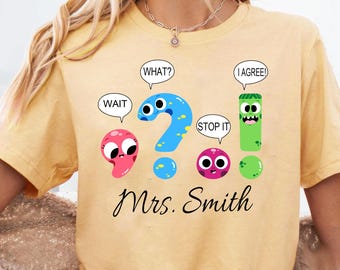 Funny Grammar Teacher T-Shirt, Punctuation Shirt, English Teacher Gift