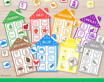 Color Sorting Game for Toddlers | Montessori Printable (Digital Download)