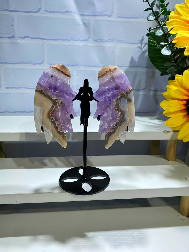 crystal healing
animal carving
eagle claw
reiki crystal tool
totem carving
energy talisman
stone animal
meditation stone
carved crystal
birthstone gift
energy crystal
Angel Wings
Amethyst Agate