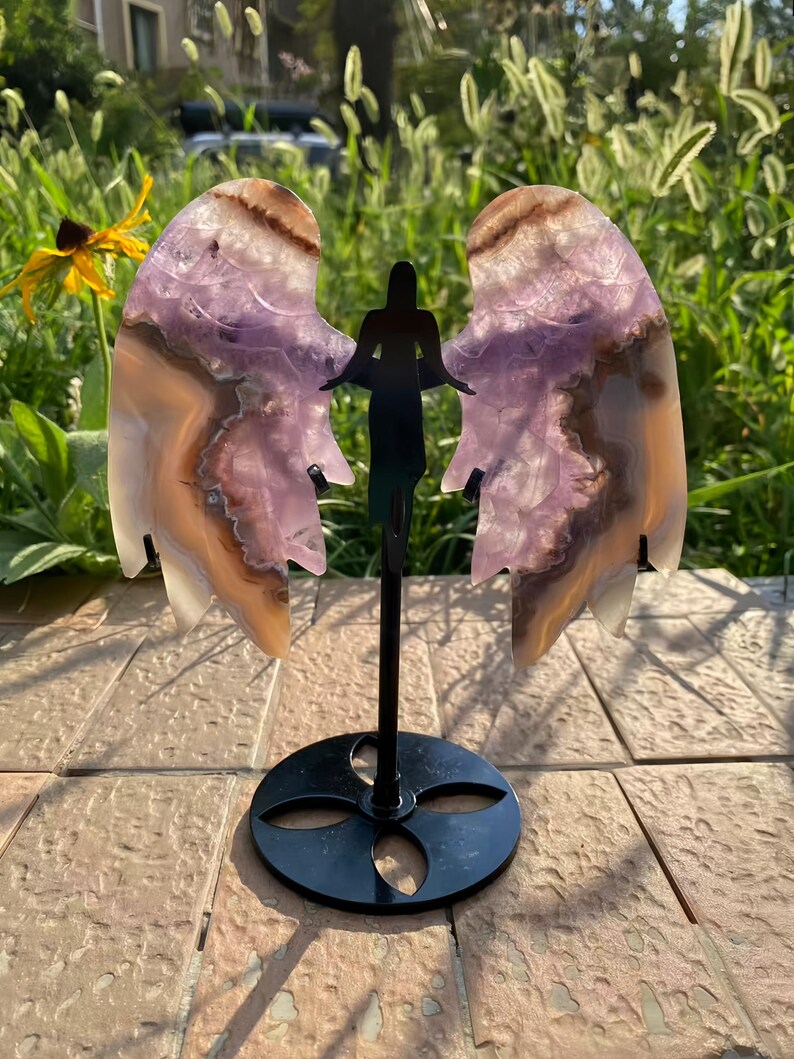 crystal healing
animal carving
eagle claw
reiki crystal tool
totem carving
energy talisman
stone animal
meditation stone
carved crystal
birthstone gift
energy crystal
Angel Wings
Amethyst Agate