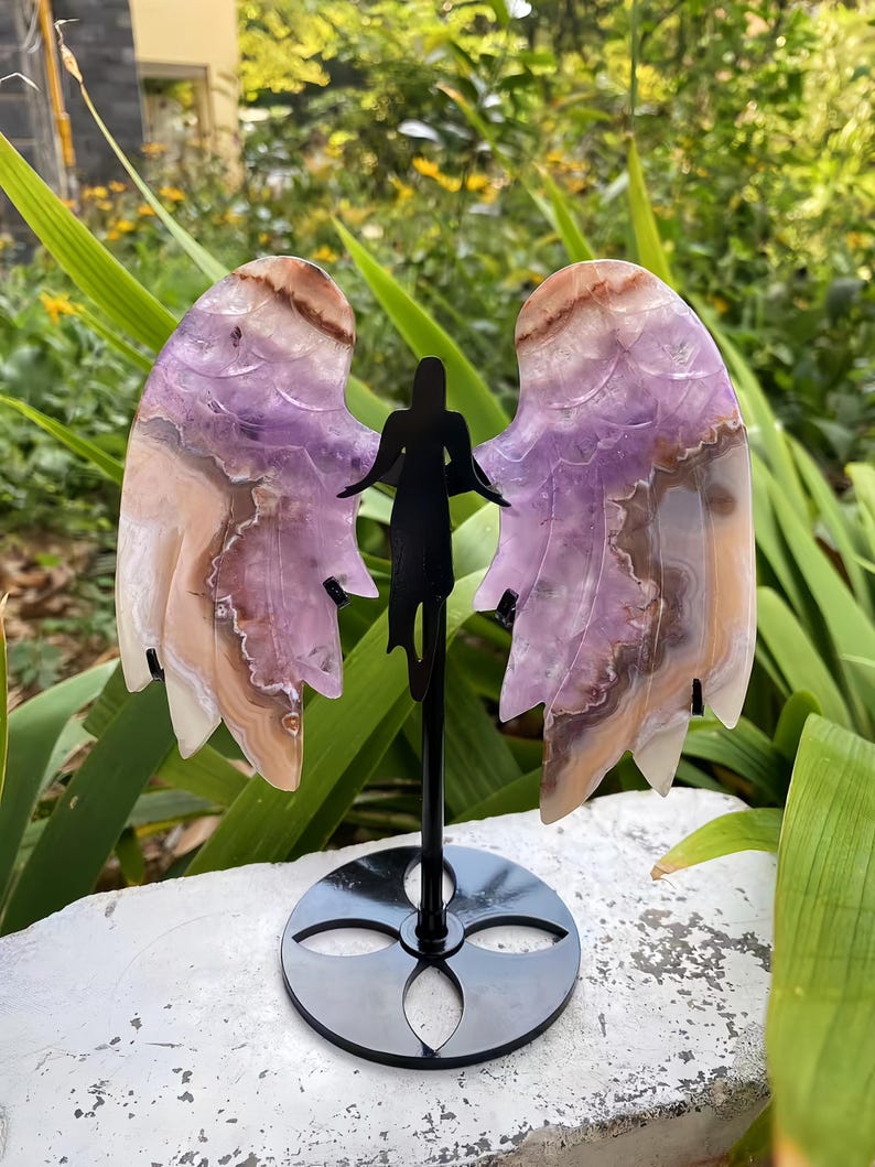 crystal healing
animal carving
eagle claw
reiki crystal tool
totem carving
energy talisman
stone animal
meditation stone
carved crystal
birthstone gift
energy crystal
Angel Wings
Amethyst Agate