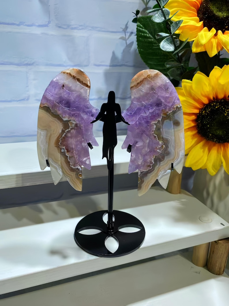 crystal healing
animal carving
eagle claw
reiki crystal tool
totem carving
energy talisman
stone animal
meditation stone
carved crystal
birthstone gift
energy crystal
Angel Wings
Amethyst Agate