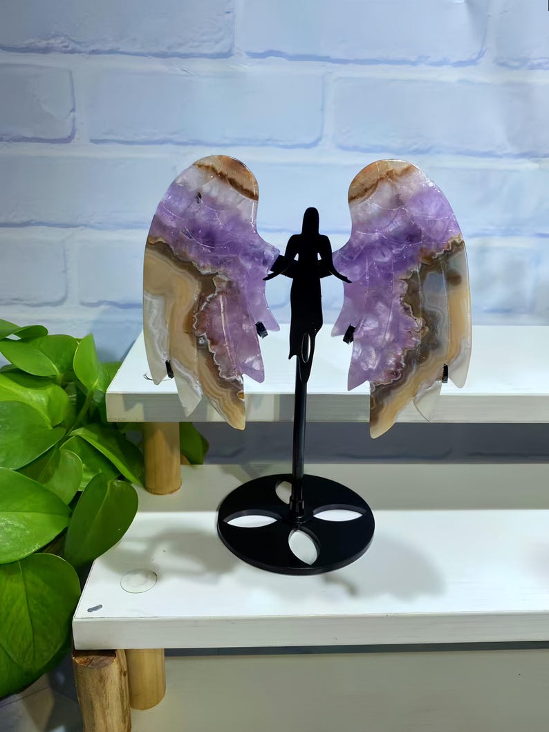crystal healing
animal carving
eagle claw
reiki crystal tool
totem carving
energy talisman
stone animal
meditation stone
carved crystal
birthstone gift
energy crystal
Angel Wings
Amethyst Agate