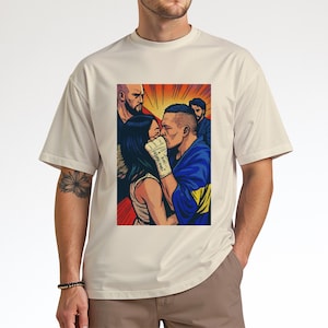 Usyk Victory Shirt – Boxing Love Story Tee – Ukrainian Champion Graphic – Fight Night Art Shirt – Emotional Boxing Moment T-Shirt
