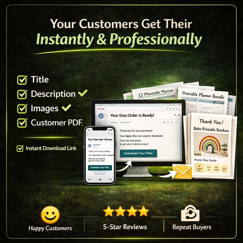 Comparison of manual Etsy listing creation vs automated listing in minutes using automation system