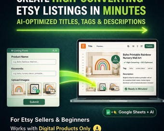 Etsy Listing Automation: AI Bulk Upload Tool for Digital Sellers (Make.com)