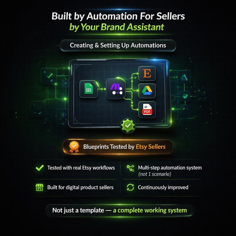 Skool community for Etsy automation support with optional paid setup and installation service
