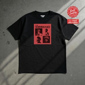 The Weeknd Retro T-Shirt: Oversized Black Streetwear, Kiss Land Graphic
