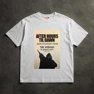 The Weeknd Tour 2025 Oversized T-Shirt: After Hours Til Dawn Concert Merch