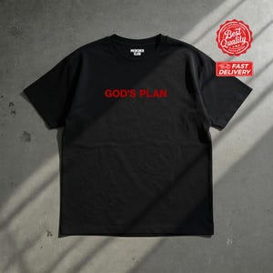 The Weeknd Gods Plan Oversized T-Shirt: Heavyweight Cotton Graphic Tee