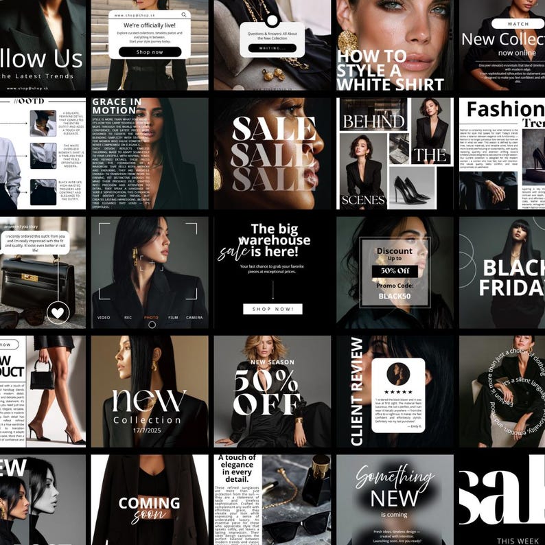 Fashion Instagram Canva Templates: Boutique Social Media Kit (digital ...