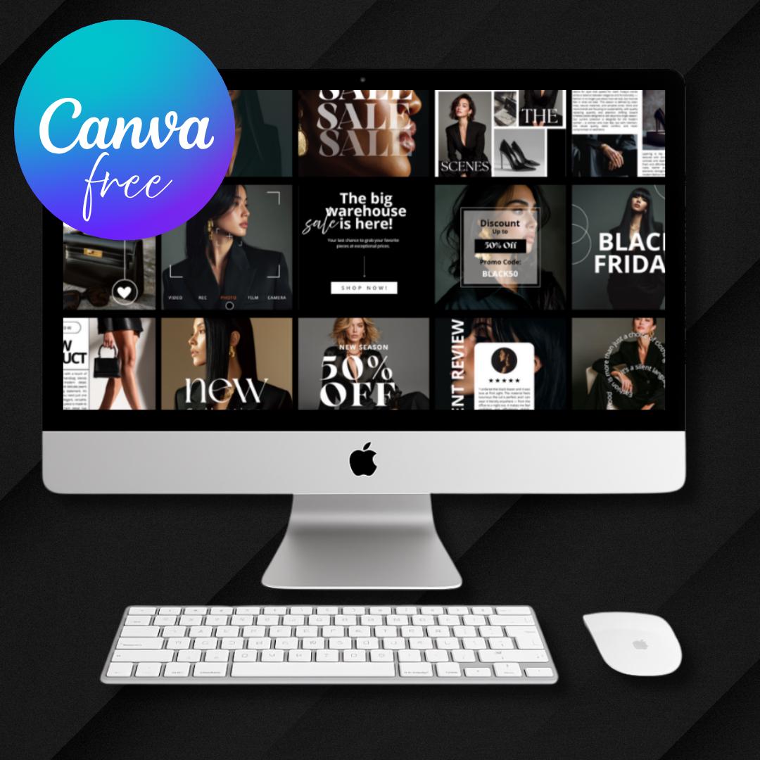 Fashion Instagram Canva Templates: Boutique Social Media Kit (digital ...