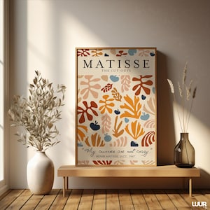 Matisse Inspired Print, Abstract Colorful Wall Art with Geometric Shapes, Vintage Style Landscape Poster, Digital Download Printable Art