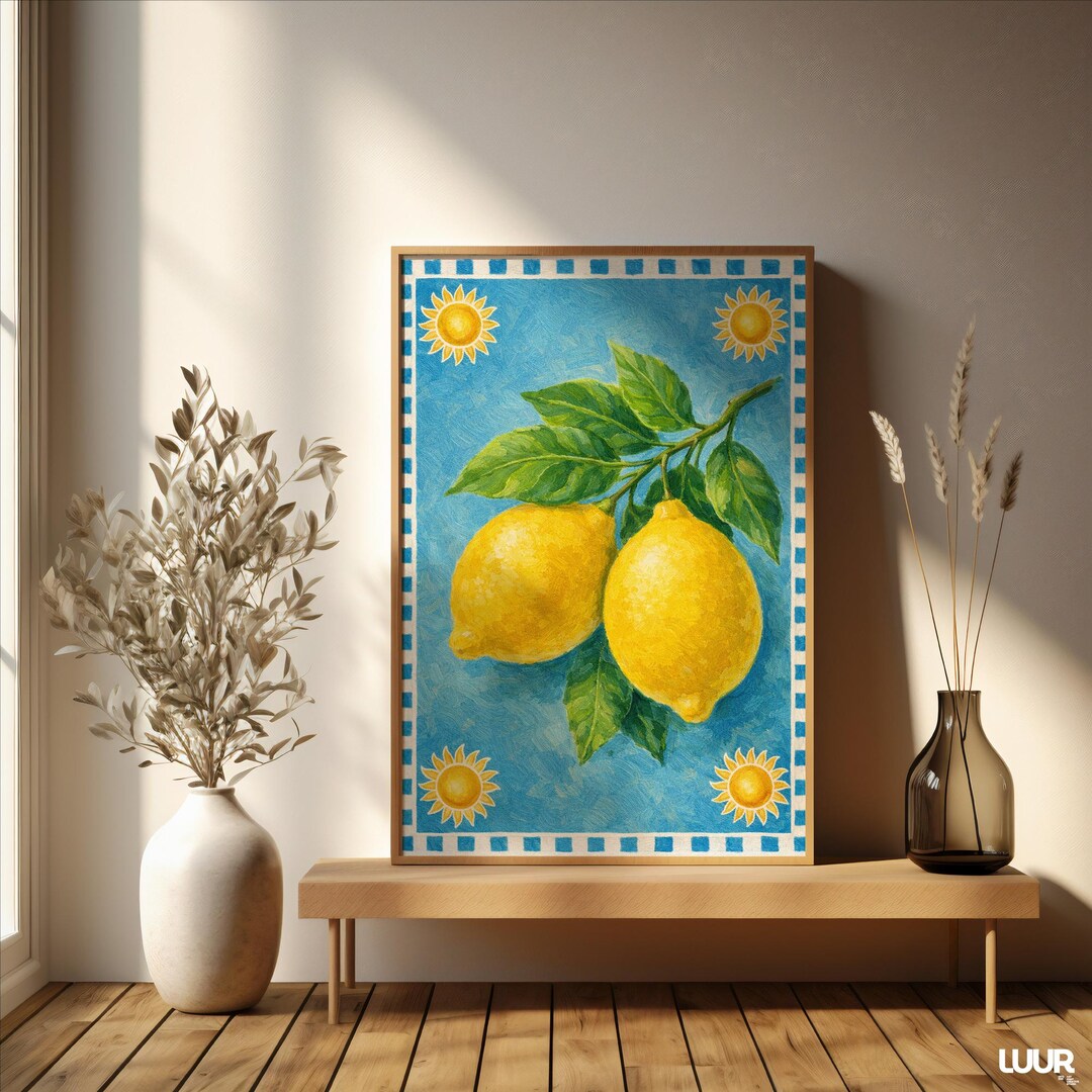 Kitchen Wall Art Print, Lemon Wall Art Poster, Fruit Wall Decor ...