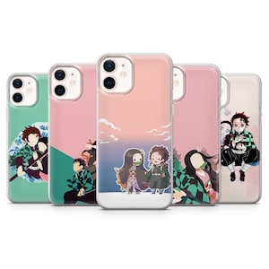Demon Slayer Phone Case Tanjiro Nezuko Cover for iPhone 16Plus, 15, 14, 13, 12, Samsung S25+, S24, S23Fe, S22, A16, A55, A25, Pixel 9, 8A