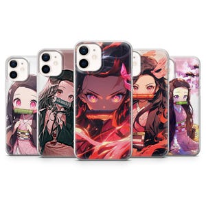 Dämonentöter Handy Hülle Manga Nezuko Abdeckung für iPhone 16Plus, 15, 14, 13, 12, Samsung S25+, S24, S23Fe, S22, A16, A55, A25, Pixel 9, 8A