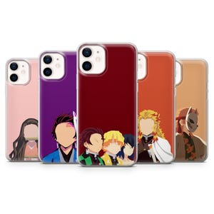 Demon Slayer Phone Case Rengoku Tanjiro Cover for iPhone 16Plus, 15, 14, 13, 12, Samsung S25+, S24, S23Fe, S22, A16, A55, A25, Pixel 9, 8A