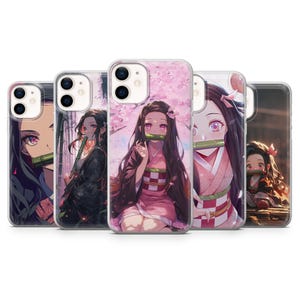 Dämonentöter Handy Hülle Manga Nezuko Abdeckung für iPhone 16Plus, 15, 14, 13, 12, Samsung S25+, S24, S23Fe, S22, A16, A55, A25, Pixel 9, 8A