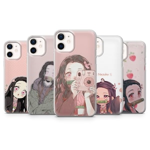 Demon Slayer Phone Case Manga Nezuko Cover for iPhone 16Plus, 15, 14, 13, 12, Samsung S25+, S24, S23Fe, S22, A16, A55, A25, Pixel 9, 8A