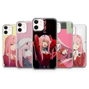 Zero Two Phone Case Darling in Franxx Waifu Cover for iPhone 16, 15, 14, 13, 12, Samsung S25+, S24, S23Fe, S22, A16, A55, A25, Pixel 9 8A, 7