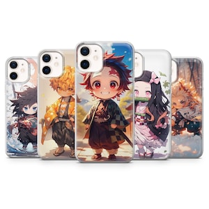 Demon Slayer Phone Case Rengoku Tanjiro Cover for iPhone 16Plus, 15, 14, 13, 12, Samsung S25+, S24, S23Fe, S22, A16, A55, A25, Pixel 9, 8A