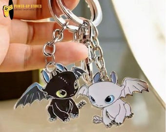 Keychain Toothless Dragon Figure Inspired -  Night Fury Figure Toy – Light Fury Figure Toy - HTTYD Kids Gifts - Dragon Figure Keychain