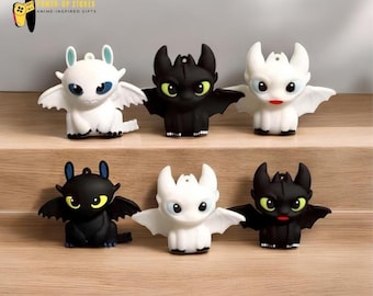 Toothless Dragon Figure Inspired -  Night Fury Figure Toy – Light Fury Figure Toy - Action Figures - Figure Decor for Kids - Dragon Figures