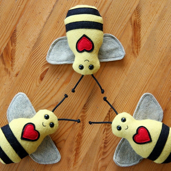Baby Bee Buddy Plush Rattle - Teetoo for Honeylove - Ready to Ship