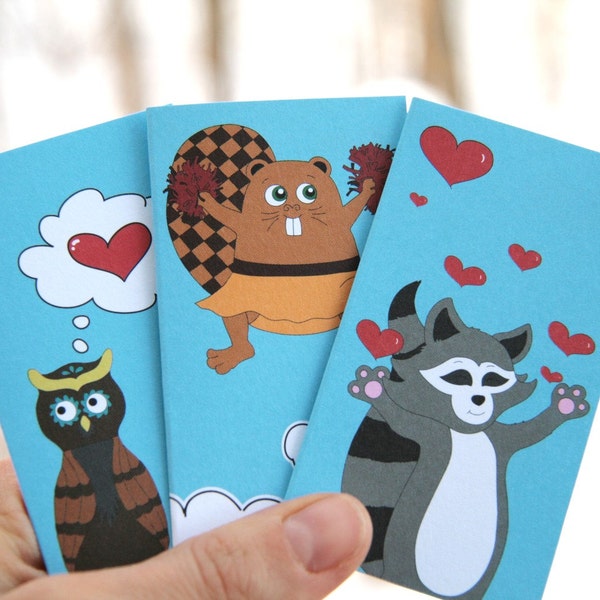 36 Send Love Mini Cards With Matching Envelopes - Teetoo - Valentines