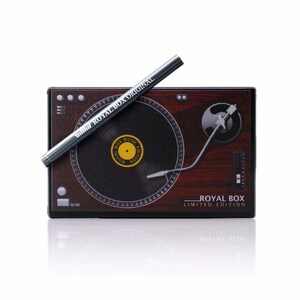Tourne-disque Royal Box Coffre-fort intégré avec paille en métal noir