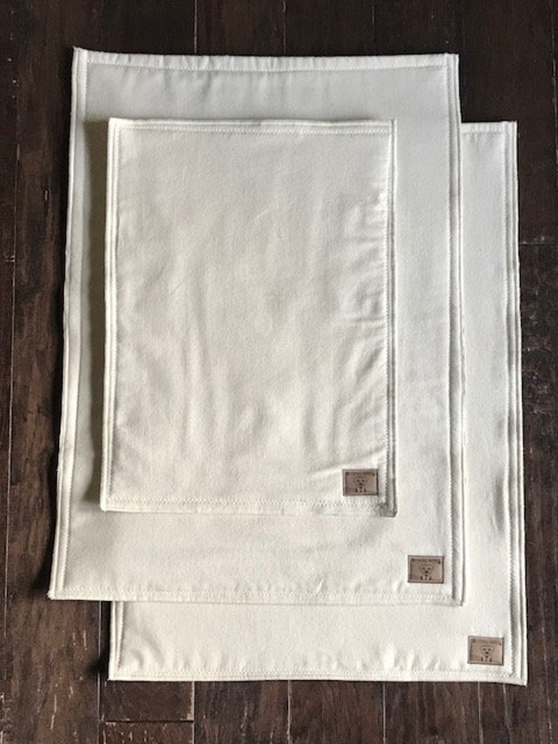 Lucky Mats Organic Cotton Flannel Crate Mat Pads 13 x 20 Double ply Reusable