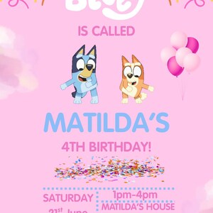 Bluey Birthday Invitation | Birthday Party