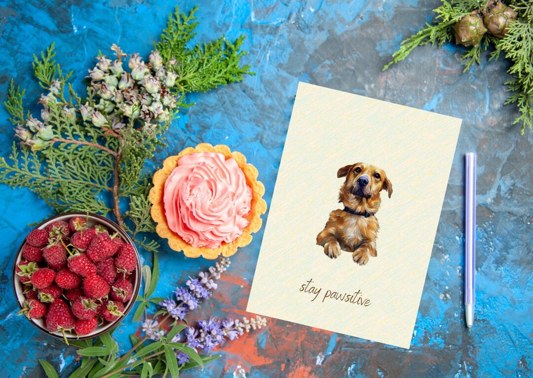 Pawsitive Card Printable Dog Card –