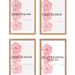Samoan Affirmation Wall Art  | Set of 4