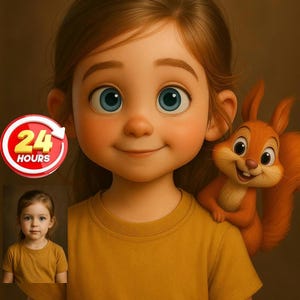 Personalized DreamWorks-style cartoon portraits – Custom digital illustration as a gift – Pixar-like character design