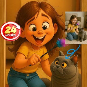 Personalisierte Cartoon-Porträts – Lustige digitale Illustration im DreamWorks-Stil – Geschenkidee für Paare, Familien & Haustierbesitzer