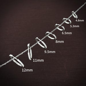 10K/14K Solid Gold Moissanite Huggie Earrings — Petite Sparkle Hoops, Gift for Her (JDE0580) image 3