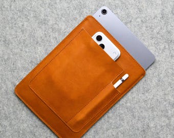 Leather Kindle Scribe Case 11", Scribe Sleeve with Pocket, Kindle Scribe 10.2 case with Pen holder, Personalization