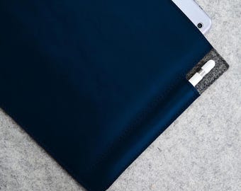 Estuche de cuero para reMarkable 2 y Paper Pro, estuche con portalápices, compatible con Type Folio, interior de fieltro de lana merino, personalización