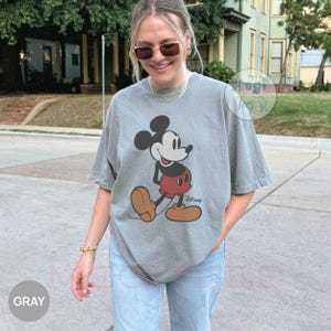 Comfort Colors® Classic Pose Mickey Mouse Shirt, Retro Mickey Tee, Vintage Style Disneyland Trip Shirt, Disney Couple Holiday Vacation Shirt image 4