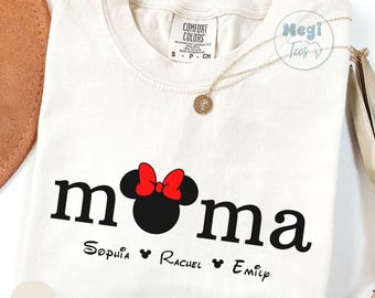 Comfort Colors® Custom Disney Mama Shirt, Disney Trip Tee with Kids Names, Mom Mommy Est 2026 Tee, Mothers Days Gift for New Moms