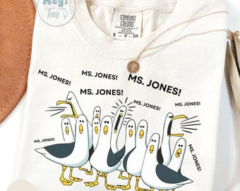 Comfort Colors® Custom Seagulls Teacher Shirt, Funny Teacher Tee, Teacher Appreciation Gift, Funny Personalized Teacher Nemo T-shirt
