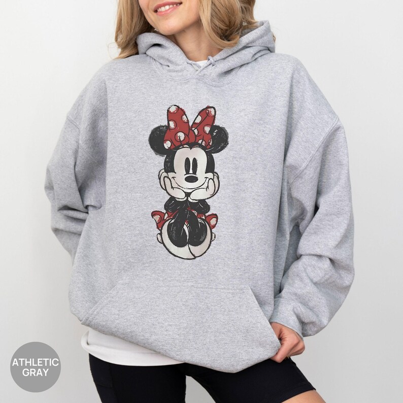 Retro Drawing Classic Pose Mickey Mouse Shirt, Retro Mickey Hoodie, Family Disneyland Trip Shirt, Disney Couple Holiday Vacation Shirt image 10