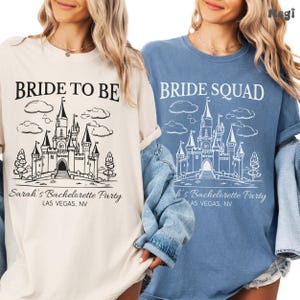 Comfort Colors® Custom Disney Bachelorette Shirt – Magic Kingdom Bride Squad Tee – Bridal Party & Bridesmaid Gift – Retro Team Bride Shirt