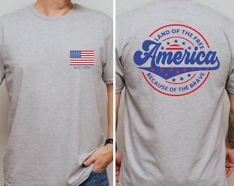 Amerika Flagge Shirt, 4. Juli Shirt, Retro USA Grafik T-Shirt, Stern Amerikanisches Grafik T-Shirt, Retro USA Shirt, Rot, Weiß und Blau, Amerikan Männer