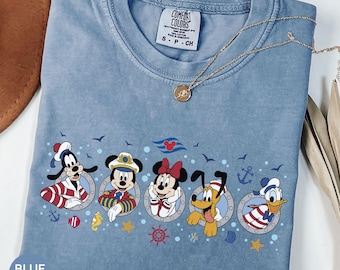 Disney Cruise Squad comfort kleuren shirt, Mickey and Friends cruise-T-shirt, Disney Cruise Trip-shirt, Disney vakantie-T-shirt, Disney zomershirt