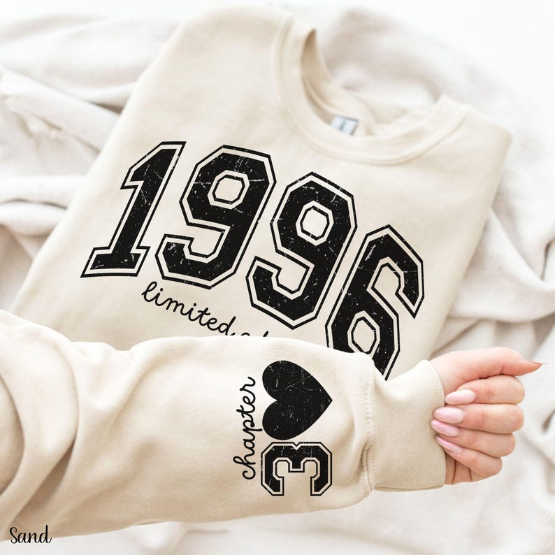 Custom 30th Birthday Sweatshirt, Personalized Limited Edition 1996 ...
