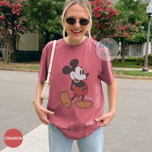 Comfort Colors® Classic Pose Mickey Mouse Shirt, Retro Mickey Tee, Vintage Style Disneyland Trip Shirt, Disney Couple Holiday Vacation Shirt image 5