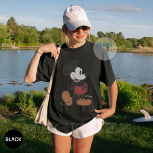 Comfort Colors® Classic Pose Mickey Mouse Shirt, Retro Mickey Tee, Vintage Style Disneyland Trip Shirt, Disney Couple Holiday Vacation Shirt image 6