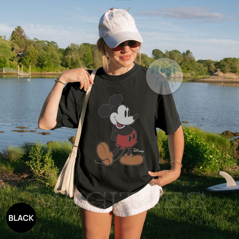 Comfort Colors® Classic Pose Mickey Mouse Shirt, Retro Mickey Tee, Vintage Style Disneyland Trip Shirt, Disney Couple Holiday Vacation Shirt image 6